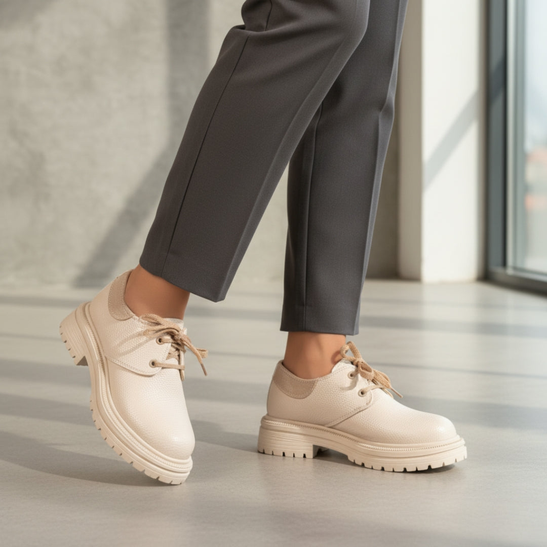 Chunky Sneaker Boots | beige- Model 210
